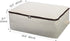 2PCS Canvas Storage Bag, 12OZ Thick Soft Breathable Closet Organizer for Beddings, Comforters, Pillows, Blankets, Clothes, 25.6×18.5×8.7inch, Beig...