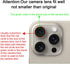 OEM Back Rear Camera Lens Glass Replacement for iPhone 15 Pro Max 6.7 inches with pre-Installed Adhesive and Reparing Toolkit......