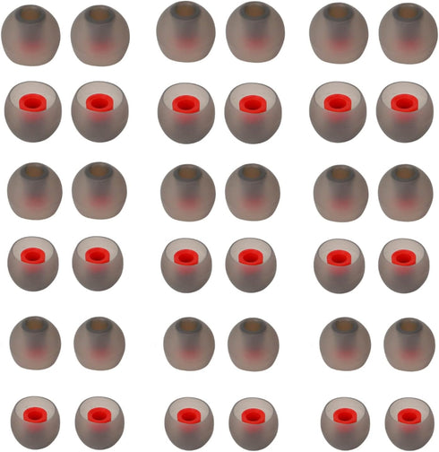 Earbud Tips Soft and Comfortable Silicone Earbud Tips Ear Bud Replacement Pieces Silicone Fit Most in-Ear Headphones?Inner Hole 3.8mm -5.5mm?18 Pa...