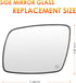 Left Driver Side Mirror Glass Replacement for 2009 2010 2011 2012 2013 2014 2015 2016 2017 2018 Dodge Journey Rear View Side Heated Mirror Replace...