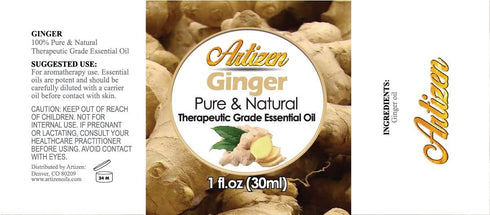 Artizen 30ml Oils - Ginger Essential Oil - 1 Fluid Ounce - Ginger Oil - Aromatherapy Oils - Ginger Aromatherapy Oil...