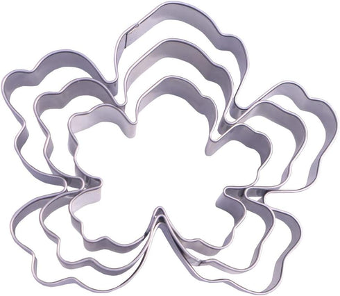 Tropical Flower Cookie Cutter Set - 3 Piece - Stainless Steel...