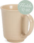 Elanze Designs Cream Matte Glaze Finish 17 ounce Stoneware Coffee Cup Mugs Set of 4...
