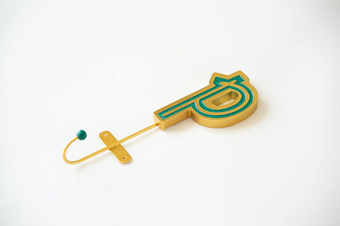 COLLECTIVE HOME - Monogram Wall Hooks, Wall Mounted Hooks for Hanging, Wood Letters for Wall Decor, Home-Bedroom-Livingroom Gold Decor, Decorative...