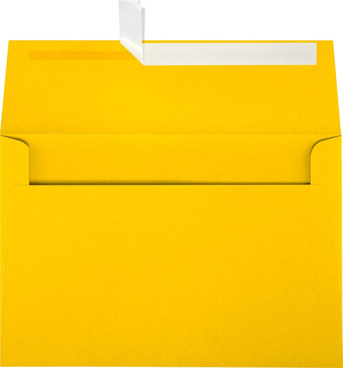 LUXPaper A8 Invitation Envelopes | Peel & Press | 5 1/2" x 8 1/8" | Sunflower Yellow | 80lb. Text | 50 Qty...