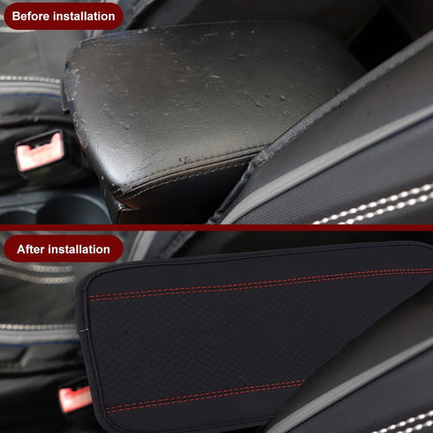 Car Armrest Pad, Auto Armrest Cushion?PU Leather Black Waterproof Center Console Pad Car Armrest Seat Box Cover Protector for Most Vehicle, SUV, T...