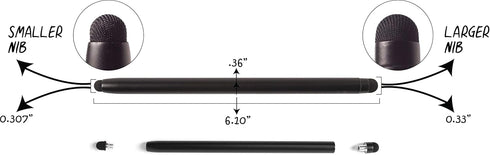 Intact Magnetic Stylus Pen 2 in 1 Premium Fabric Tip Touchscreen Pen for Apple iPad Pro/Air/Mini & All Other Tablets, Cell Phones & Touchscreens (...