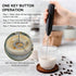 Electric Milk Frother Handheld Battery Operated Foam Maker Mini Whisk Drink Mixer for Coffee Frappe Cappuccino Latte Matcha Hot Chocolate Black...