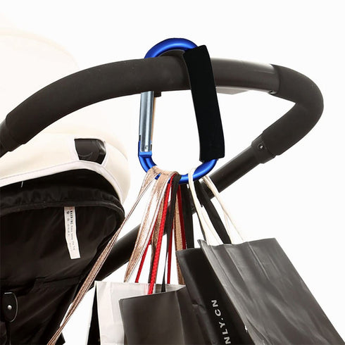 Stroller Hooks by Baby,2 pcs Carabiner Stroller Hook Organizer for Hanging Purses, Diaper Bag, Shopping Bags. Clip Fits Single/Twin Travel Systems...