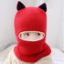 Cat Ear Baby Girls Boys Winter Hat Toddler Knitted Hood Scarf Beanies with Fleece Lining...