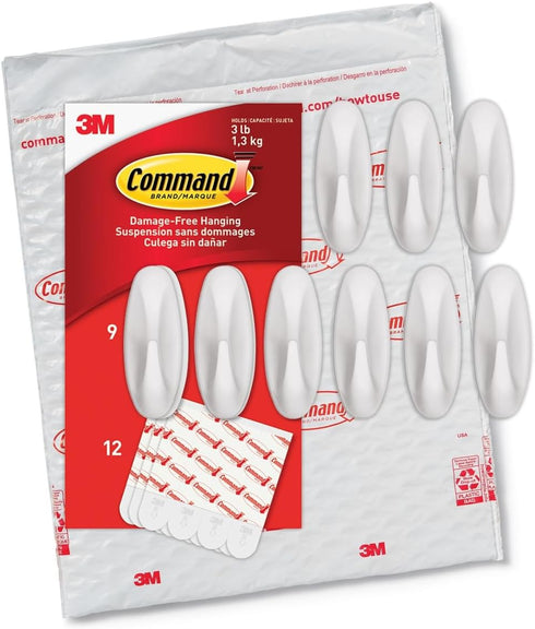 Command Medium Designer Hooks, Damage Free Hanging Wall Hooks with Adhesive Strips, No Tools Wall Hooks for Hanging Decorations in Living Spaces, ...