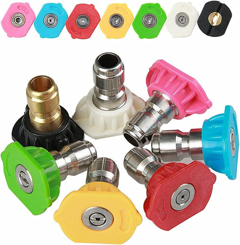 7 Pieces Pressure Washer Spray Nozzles Tips Set 1/4Inch Quick Connect, 2.5 GPM, Rated Up to 4500 PSI...