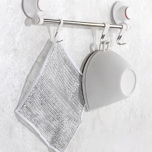 Multipurpose Wire Dishwashing Rags for Wet and Dry, 2024 New Stainless Steel Dish Washing Net Mesh Cloth, Metal Cleaning Cloth for Kitchen Washing...