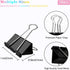 Binder Clips, 36 Pack, 1 Inch, Standard 25mm Clamps, Black, Capacity 0.47 Inch, Small Clips, Binder Clips Small Size, Small Paper Clips, Office Cl...