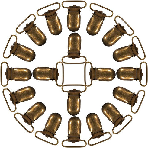 Craft’s County Metal Suspender Clips for Holding and Clamping– 35mm/1.38 inches - Bronze – 4 PC...