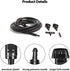 Windshield Washer Nozzles Kit, for Chrysler, Dodge, Ram Washer Jet and Fluid Hose with Connector...