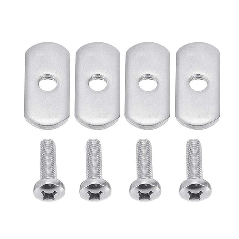 4 Pcs 316 SS Kayak Rail/Track Screws, Track Nuts w' 4 pcs M5 Long Screws and 4 Pcs Short Screws, Mounting Replacement Kit for Kayaks Rails...