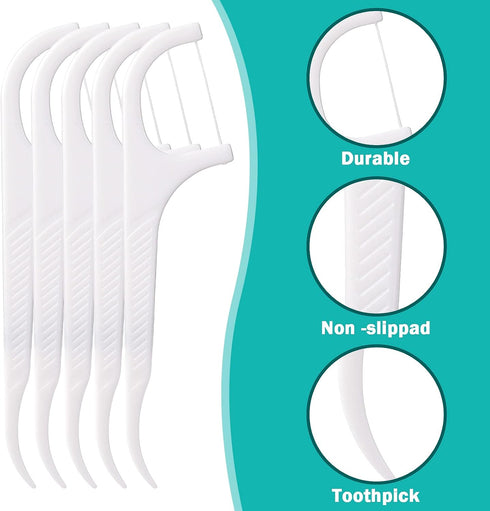 Dental Floss 4 PCS Travel Dental Floss Case Portable Case Refillable Dental Floss Picks Organizer 40 Picks Professional Toothpicks Sticks for Fami...