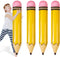 4pcs Large Inflatable Pencils, 27 Inch Giant Pencil Balloons Blow Up Back to School Decorations for Kids Classroom Prizes Party Favors Graduation ...