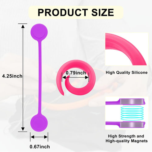 22 Pcs Fabric Huggers and Magnetic Fabric Clips for Cross Stitch, Silicone Thread Spool Huggers and Needle Minder Magnet for Embroidery and Quilti...