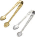 2Pack Rose Handle Sugar Tongs, Vintage Rose Relief Stainless Steel Ice Cube Clips Sugar Tongs Sliver and Gold Small Food Clips for Tea and Coffee ...