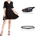 Women's Belts Skinny Patent Leather Belts Slim Waistband, Twist To Convert Worn On Both Sides, Gold Color Alloy Buckle...
