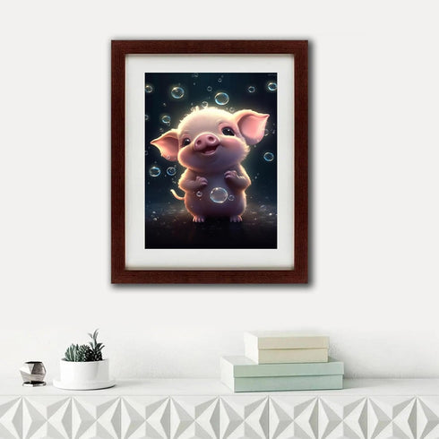 BDTTUG Cute Pig Diamond Painting Kits, 5D DIY Diamond Painting Full Drill Kits, Animal Diamond Painting Kits Gem Painting Art, for Home Decor Room...
