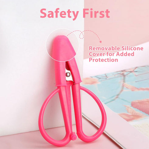 3Pcs Pink Scissors Mini Scissors Travel Set Portable Craft Snips for Sewing Crochet and Embroidery Tiny Small Scissors with Covers Ideal for Women...