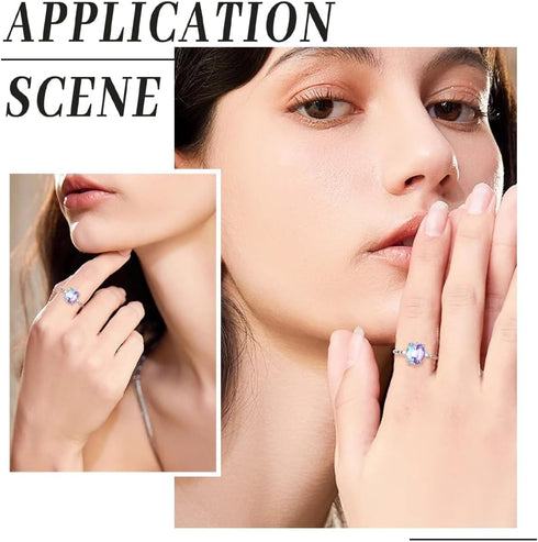 Beebeecraft 1 Box 4Pcs Prong Ring Blanks 925 Sterling Silver Plated Adjustable 4 Claw Prong Pad Ring Settings Finger Ring Components for Jewellery...