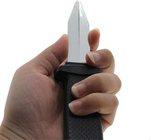 2 PCS Retractable Knife Joke Trick Halloween Props Toy Disappearing Dagger Fake Plastic Blade Magic Toy...