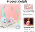 Mini Bunny Night Light, Portable LED Table Light, Cute Rabbit Foldable USB Rechargeable Reading Light Bedroom Children's Bedside Study (Blue Rabbi...
