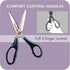 MaxTitanium 8" Non-Stick Scissors with Dual Curved Technology HD for Shipping Office School Gardening 2 Pack...
