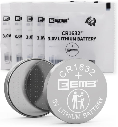 EEMB 5-Pack CR1632 Battery CR1632 Lithium Battery 3V CR 1632 Li-MnO? Button 1632 Batteries ECR1632,DL1632 Replacement...