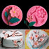 Rolin Roly Fondant Flower Mold Peach Leaves Molds 3D Silicone Mould Mini Cake Moulds for Cakes Decoration Accessories Candy Gumdrop DIY Making Cra...