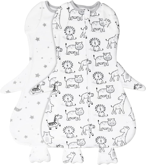 Beberoad Love Baby Swaddles, Swaddles for Newborns with 2-Way Zipper & Silent Velcro, Easy Swaddling & Breathable Suitable for Baby 3-6 Months,Sta...