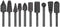 10pc 1/8''(3mm) Shank Carbon Steel Rotary Burr Rasp Set Wood Carving File Rasp Drill Bits for DIY Woodworking Wood Carving Polishing Grinding Engr...