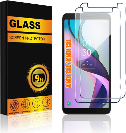 2 PACK TCL ION X Screen Protector Glass, Premium 9H Hardness Anti-Scratch Bubble Free Tempered Glass Screen Protector for TCL ION X......