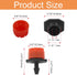 100PCS 1/4" Adjustable Irrigation Drippers Sprinklers for Micro Drip Irrigation System Anti-Clogging Emitter Dripper, Red...
