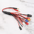 8 in 1 Charger Adapter Connector Splitter Cable RC Battery Multi Charger to 4.0mm Banana Plug for TRX DIY Bare Wire JST T Plug XT60 EC3 FUTABA TA-...