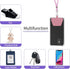 SS Phone Lanyard Strap, Universal Neck Cord Lanyards Strap and Phone Tether Patch for All Phones and Case Combinations (Pink)...