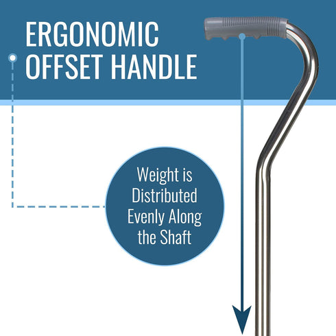 DMI Walking Cane for Adult Men and Women, FSA Eligible, Lightweight and Adjustable, Ergonomic Hand Grip and Wrist Strap...