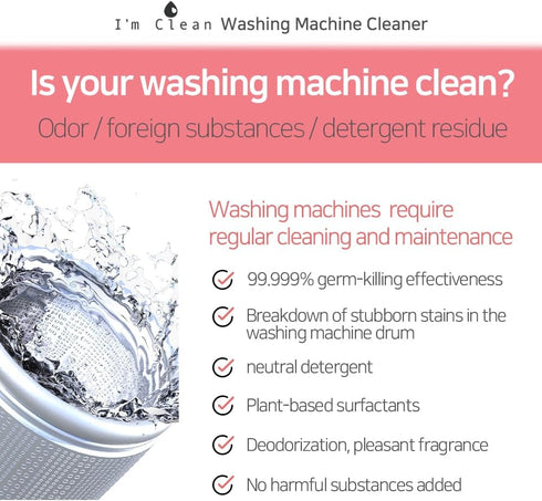 7x Concentrated Washing Machine Cleaner Pods, 12 Pods, Fresh Powder Scent, Suitable for Both Top Load and Front Load Washers, Recommended One Pod ...