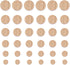 SEMINI 36 Pieces Mixed 6 Sizes Metal Button Alloy Shank Button Round Shaped Sewing Button for Women Men Suit Woolen Coat Shirt Trousers Sewing Cra...