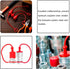 1/2 ISO-A & ISO5675 Hydraulic Quick Coupler Male Dust Cap and Female Plug Cover, Red Rubber Dust Caps/Plugs with Retention Ring Keeps Cap Attached...