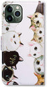 Case for iPhone 11 Pro, White Black Cute Cats Flip Leather Case Wallet Cover with Credit Card Slot ID Card Holder Kickstand for iPhone 11 Pro...