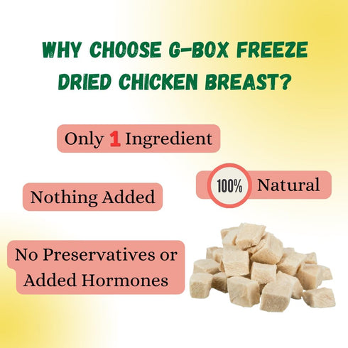 Freeze-Dried Raw Chicken Breast for Cats & Dogs(5 OZ), Delicious and Healthy Freeze-Dried Chicken Breast- Made in The USA - Perfect for Dog and Ca...