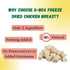 Freeze-Dried Raw Chicken Breast for Cats & Dogs(5 OZ), Delicious and Healthy Freeze-Dried Chicken Breast- Made in The USA - Perfect for Dog and Ca...