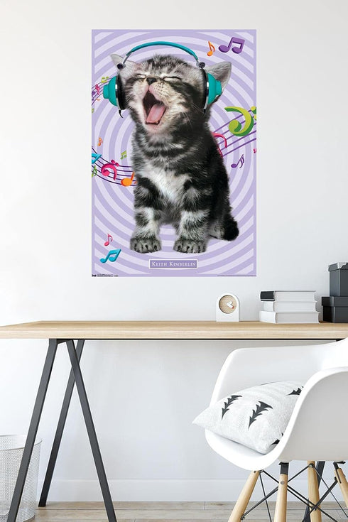 Trends International Keith Kimberlin - Kitten - Singing Wall Poster, 22.375" x 34", Premium Unframed Version...