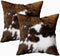 TOMWISH Pack of 2 Throw Pillow Covers Christmas Cowhide Printing Western 18x18 Pillow Cover,Decorative Throw Pillows Cushion Covers for Home Livin...