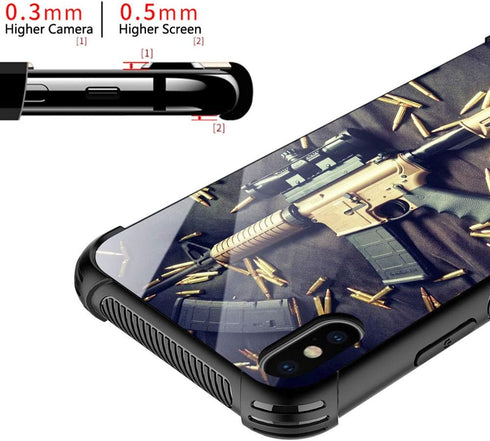 CARLOCA Compatible with iPhone XR Case, Military Pattern Design, Shockproof Anti-Scratch Hybrid Case with TPU, Black...